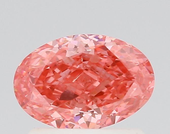 0.79 Ct. Fancy Vivid Pink Oval Lab Grown Diamond