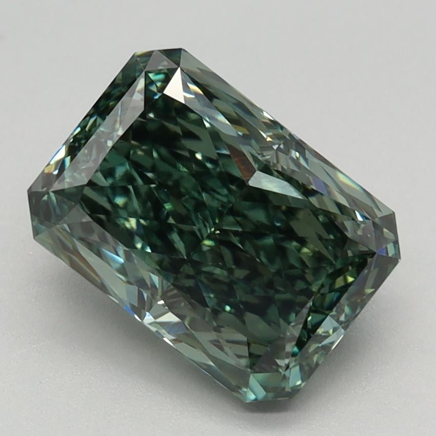 2.39 Ct. Fancy Green Radiant Lab Grown Diamond