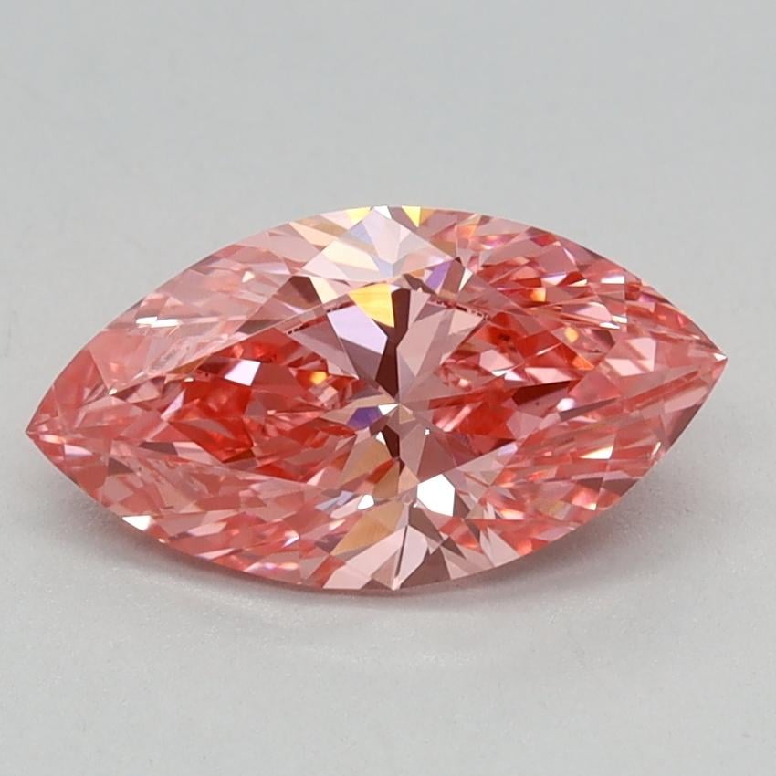 0.98 Ct. Fancy Vivid Pink Marquise Lab Grown Diamond
