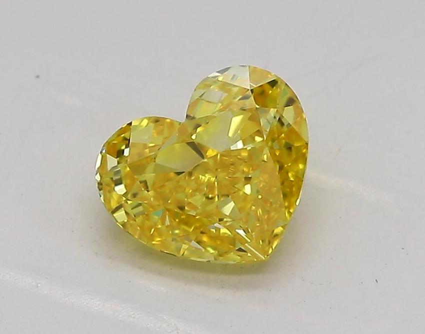 1.01 Ct. Fancy Vivid Yellow Heart Lab Grown Diamond