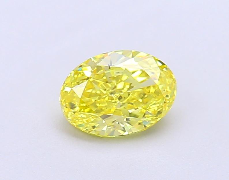 1.0 Ct. Fancy Vivid Yellow Oval Lab Grown Diamond