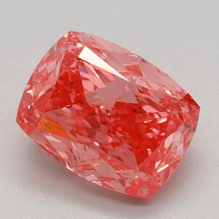 1.10 Ct. Fancy Vivid Pink Cushion Lab Grown Diamond