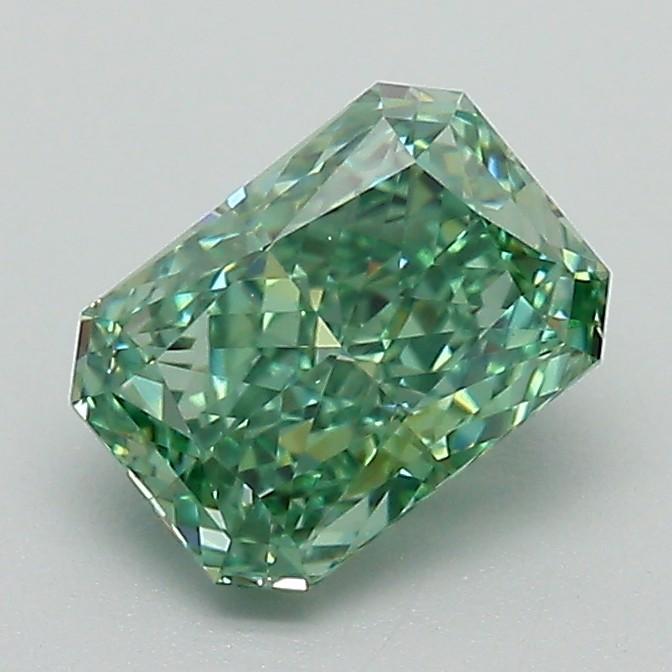 1.20 Ct. Fancy Vivid Green Radiant Lab Grown Diamond