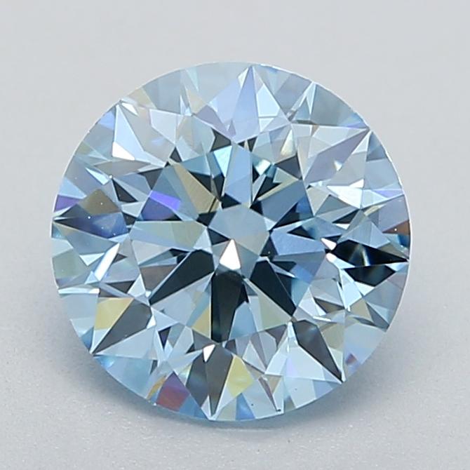 1.39 Ct. Fancy Vivid  Blue Round Lab Grown Diamond