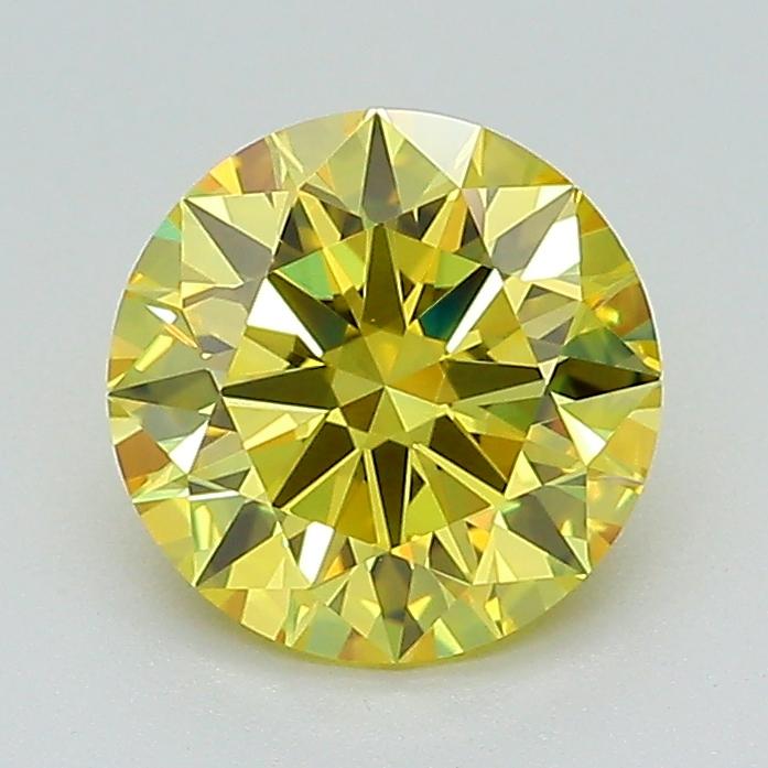 1.34 Ct. Fancy Vivid Yellow Round Lab Grown Diamond