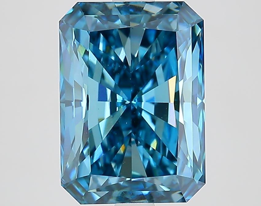 3.81 Ct. Fancy Vivid Blue Radiant Lab Grown Diamond