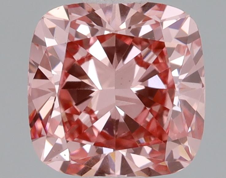 0.78 Ct. Fancy Vivid Pink Cushion Lab Grown Diamond