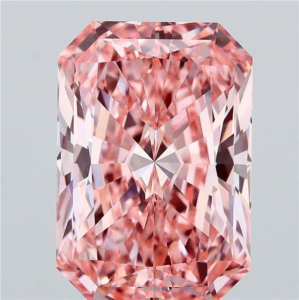 8.47 Ct. Fancy Vivid Pink Radiant Lab Grown Diamond