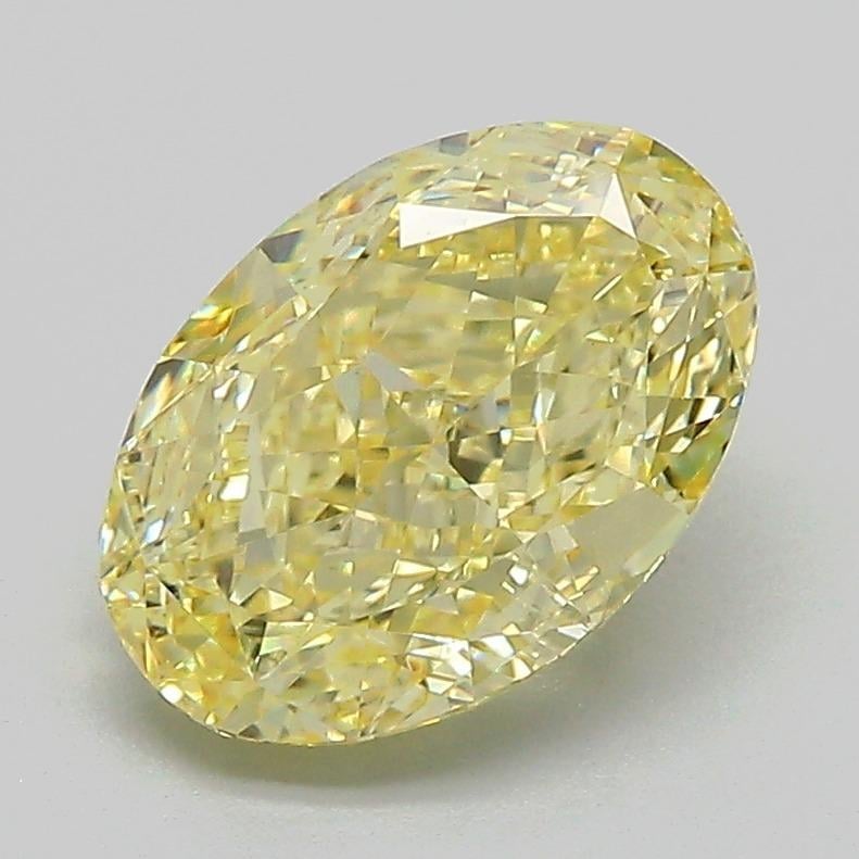 2.21 Ct. Fancy Yellow Oval Lab Grown Diamond