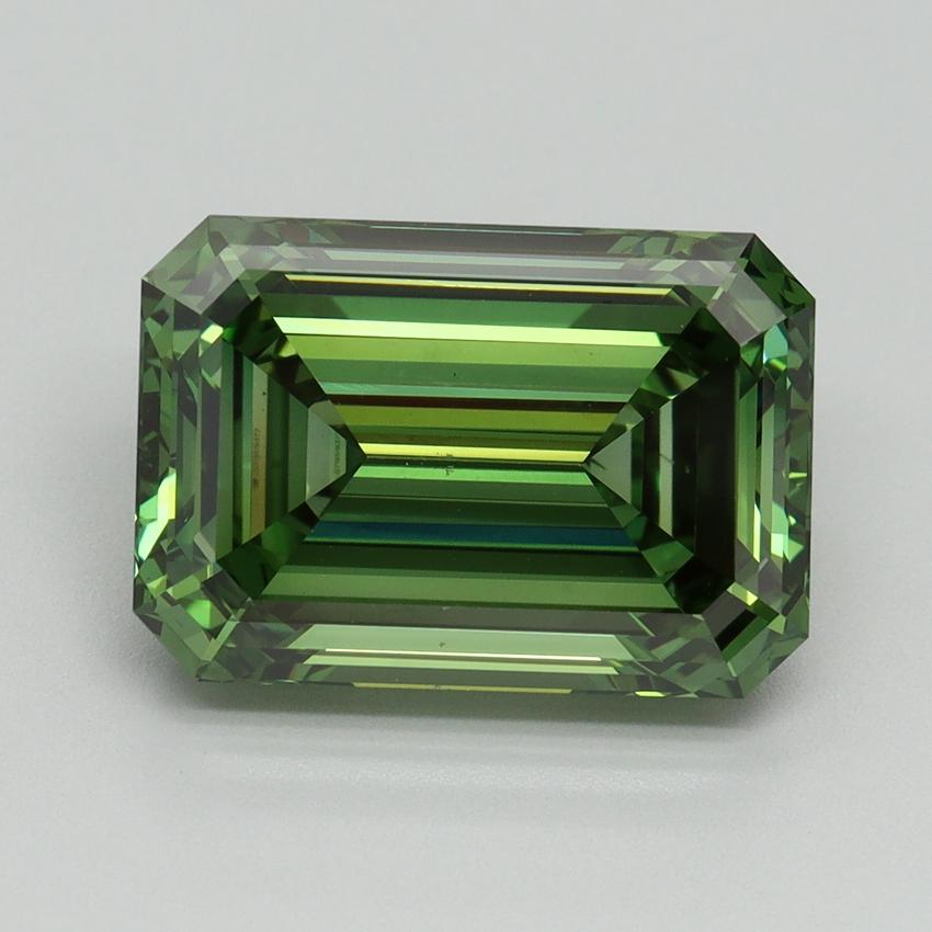 6.05 Ct. Fancy Vivid Pacific Green Emerald Lab Grown Diamond