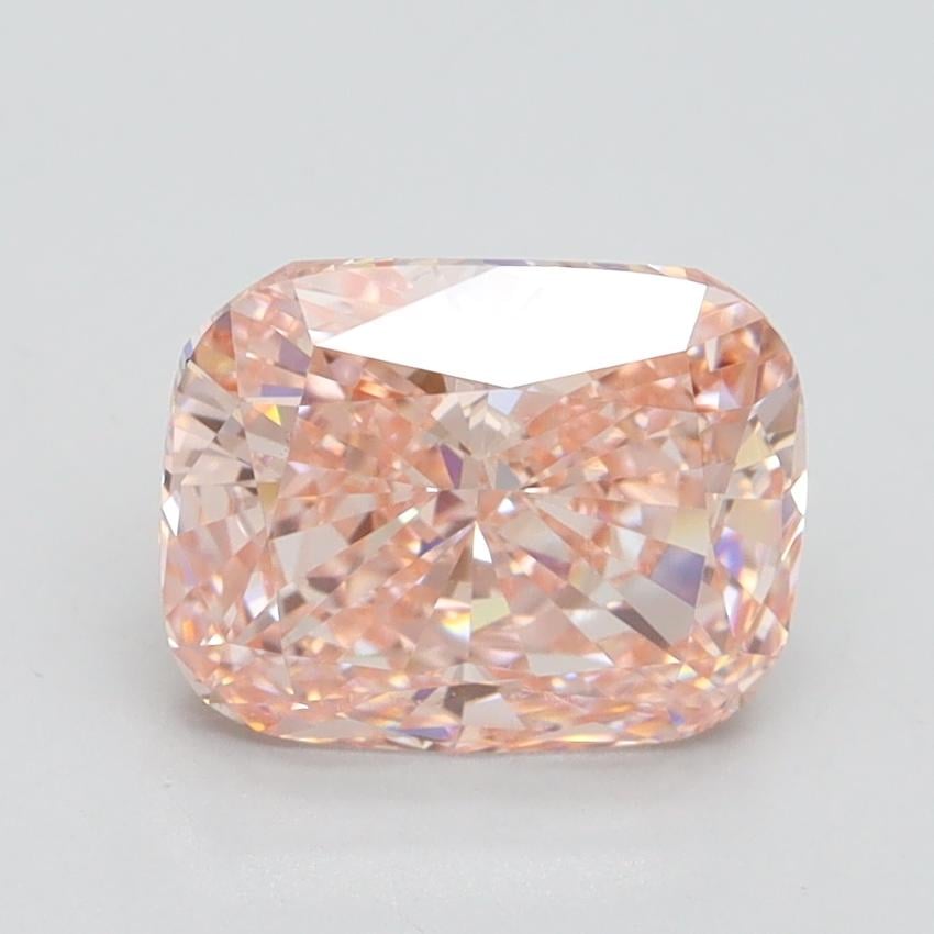 2.10 Ct. Fancy Vivid Pink Cushion Lab Grown Diamond
