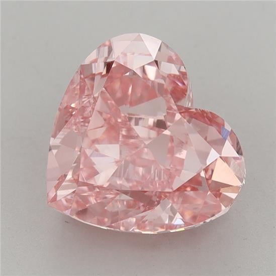 3.70 Ct. Fancy Vivid Pink Heart Lab Grown Diamond