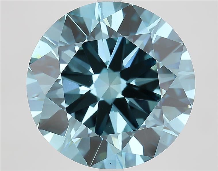 11.00 Ct. Fancy Vivid  Blue Round Lab Grown Diamond