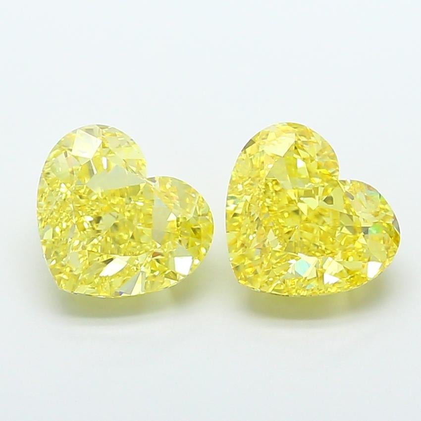 5.05 Ct. Fancy Intense Yellow Heart Lab Grown Diamond