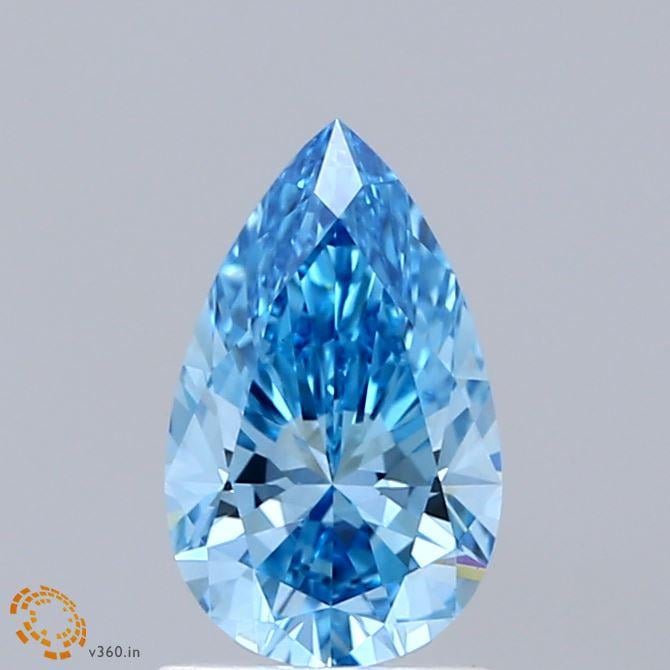 1.01 Ct. Fancy Blue Pear Lab Grown Diamond