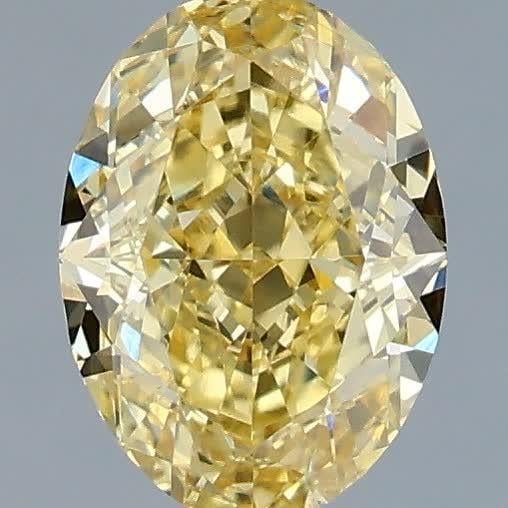1.05 Ct. Fancy Vivid Yellow Oval Lab Grown Diamond