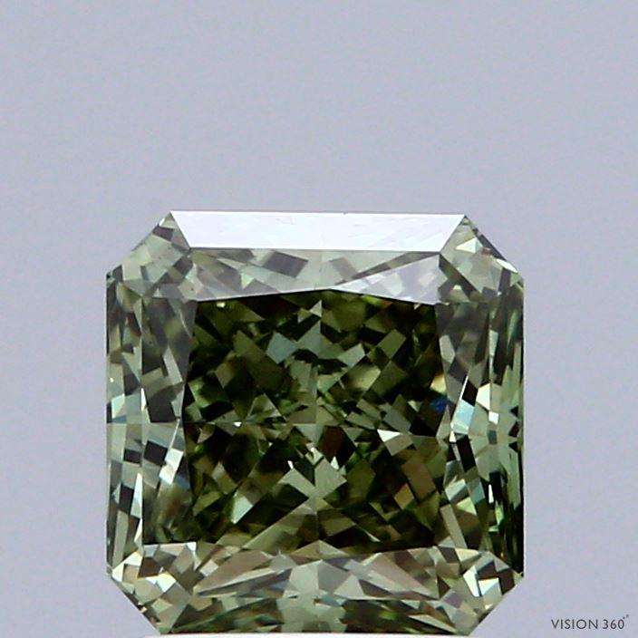 1.99 Ct. Fancy Vivid Green Radiant Lab Grown Diamond