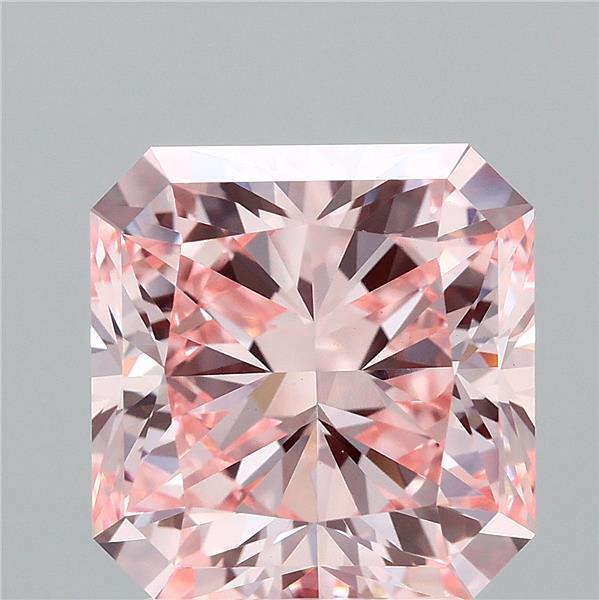 3.06 Ct. Fancy Intense Pink Radiant Lab Grown Diamond