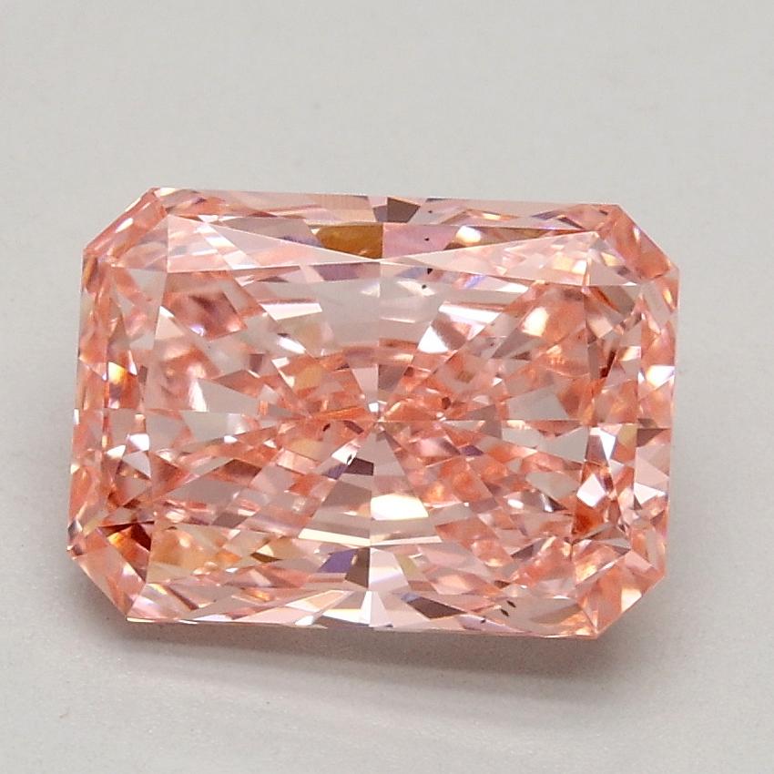 1.68 Ct. Fancy Intense Pink Radiant Lab Grown Diamond