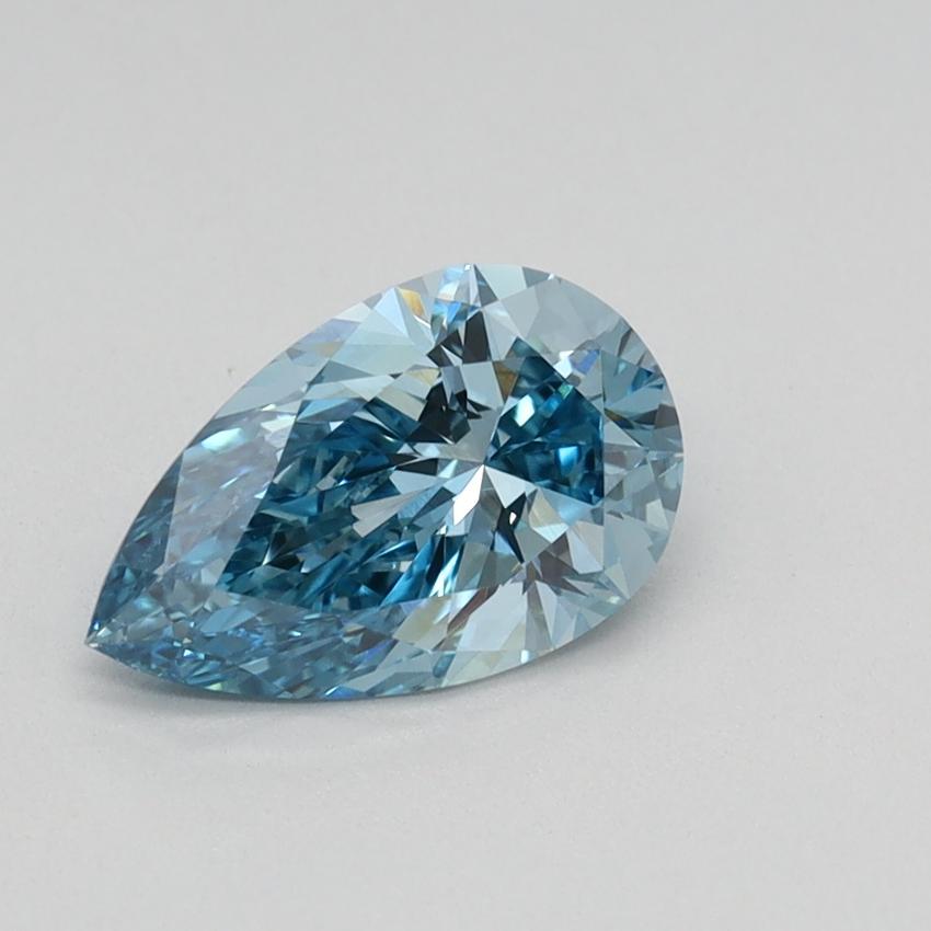 0.94 Ct. Fancy Vivid Blue Pear Lab Grown Diamond