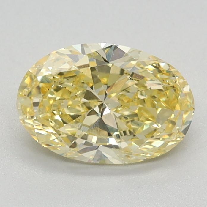 0.86 Ct. Fancy Intense Yellow Oval Lab Grown Diamond