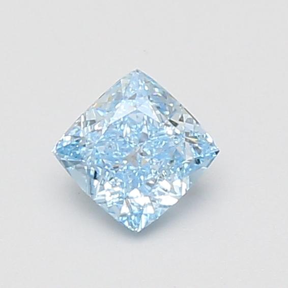 0.51 Ct. Fancy Vivid Blue Cushion Lab Grown Diamond