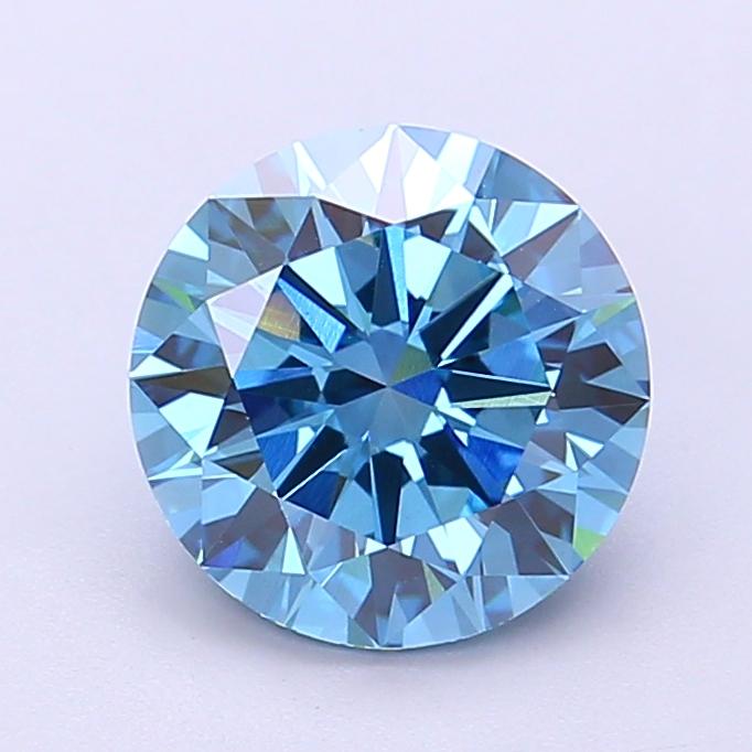 2.02 Ct. Fancy Vivid Blue Round Lab Grown Diamond