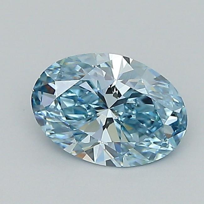1.11 Ct. Fancy Vivid  Blue Oval Lab Grown Diamond