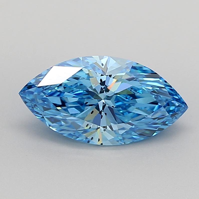 2.04 Ct. Fancy Vivid  Blue Marquise Lab Grown Diamond