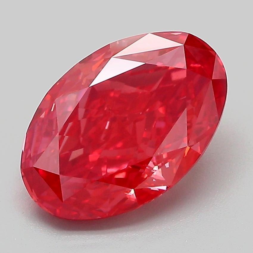2.90 Ct. Fancy Vivid Pink Oval Lab Grown Diamond