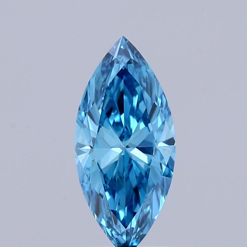 0.84 Ct. Fancy Vivid Blue Marquise Lab Grown Diamond