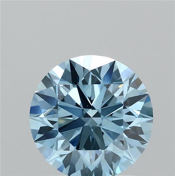 1.52 Ct. Fancy Vivid Blue Round Lab Grown Diamond