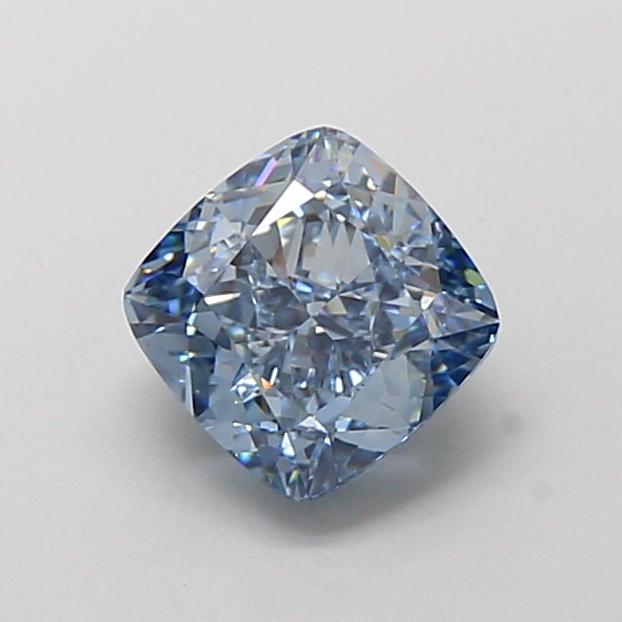 1.55 Ct. Fancy Vivid Blue Cushion Lab Grown Diamond