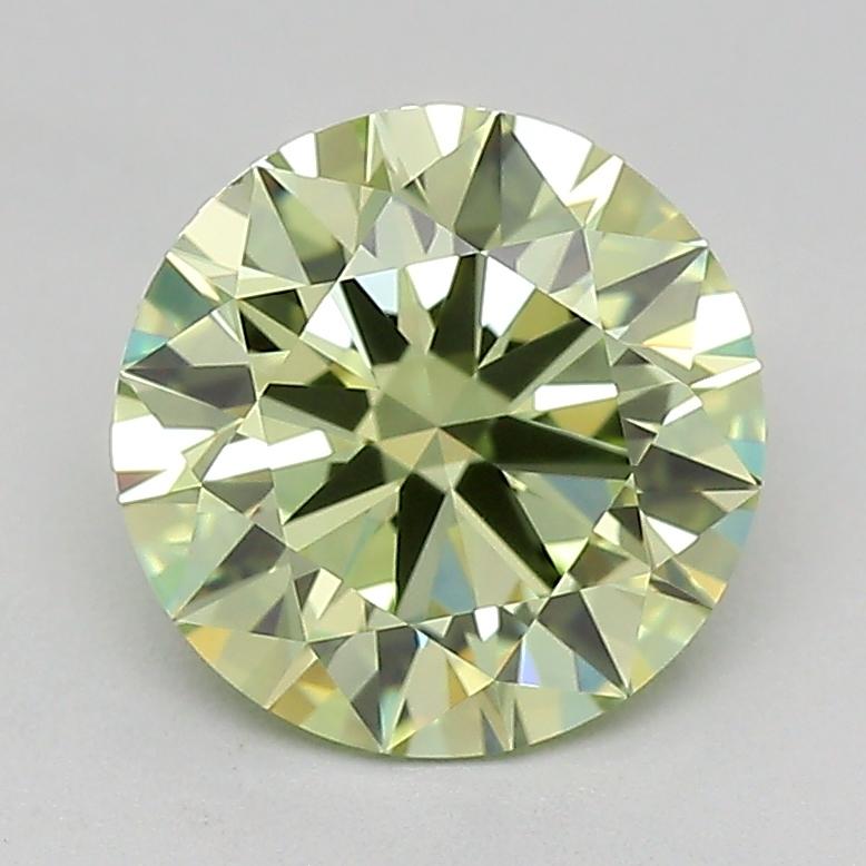 1.25 Ct. Fancy Vivid  Green Round Lab Grown Diamond