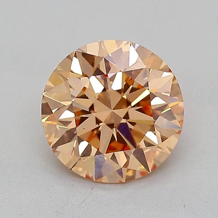 1.00 Ct. Fancy Intense  Orange Round Lab Grown Diamond