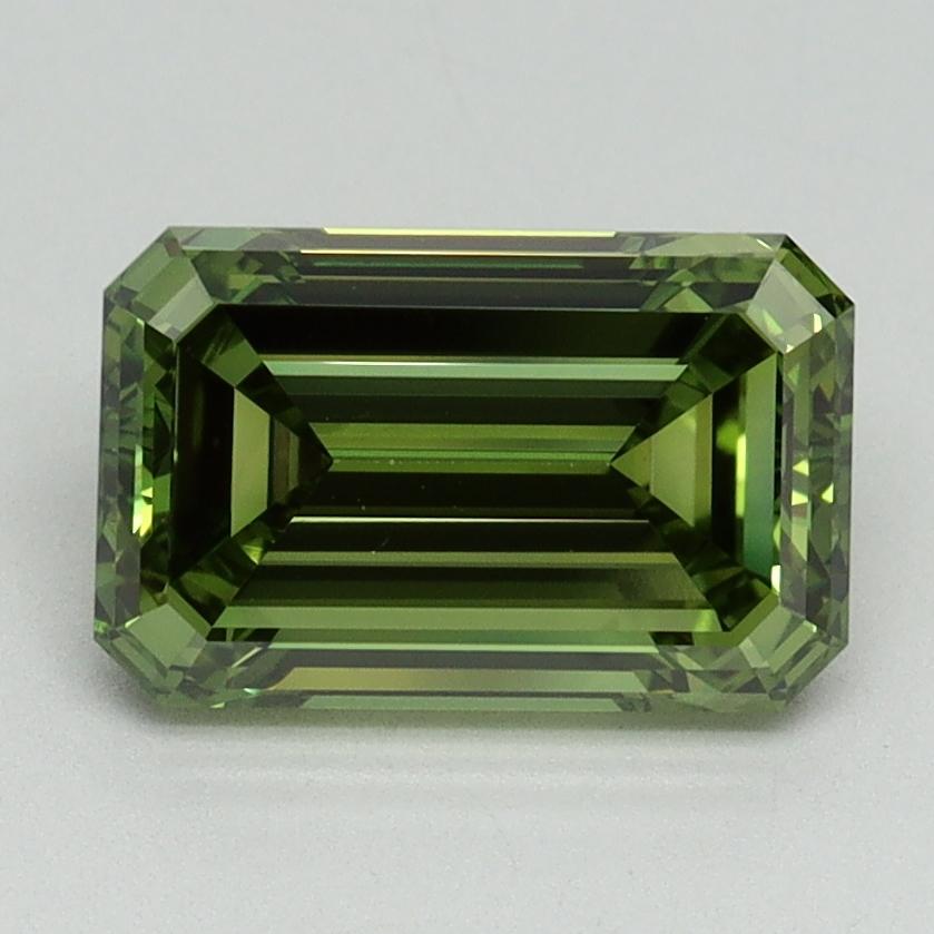 2.05 Ct. Fancy Vivid Green Emerald Lab Grown Diamond