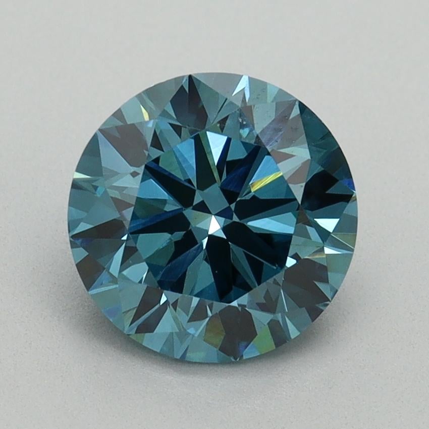1.97 Ct. Fancy Vivid Blue Round Lab Grown Diamond