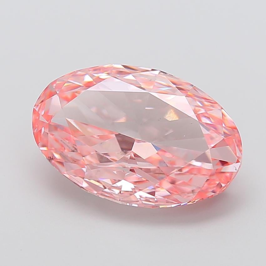 10.04 Ct. Fancy Intense Pink Oval Lab Grown Diamond