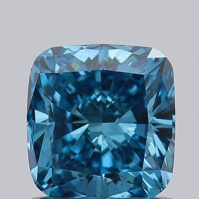 1.04 Ct. Fancy Vivid Blue Cushion Lab Grown Diamond