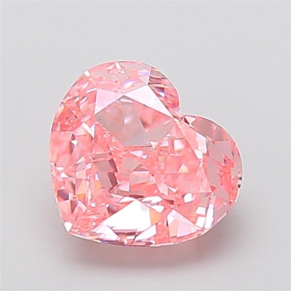 2.82 Ct. Fancy Vivid Pink Heart Lab Grown Diamond