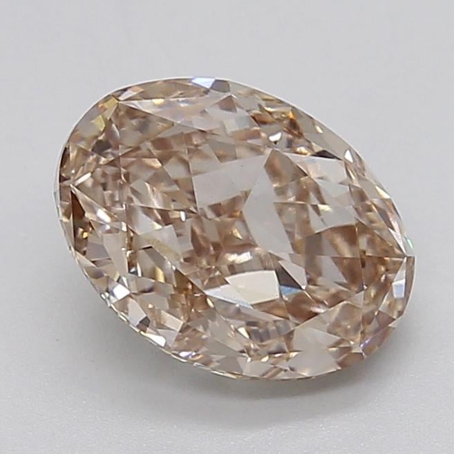 3.04 Ct. Very Light  Brown Oval Lab Grown Diamond