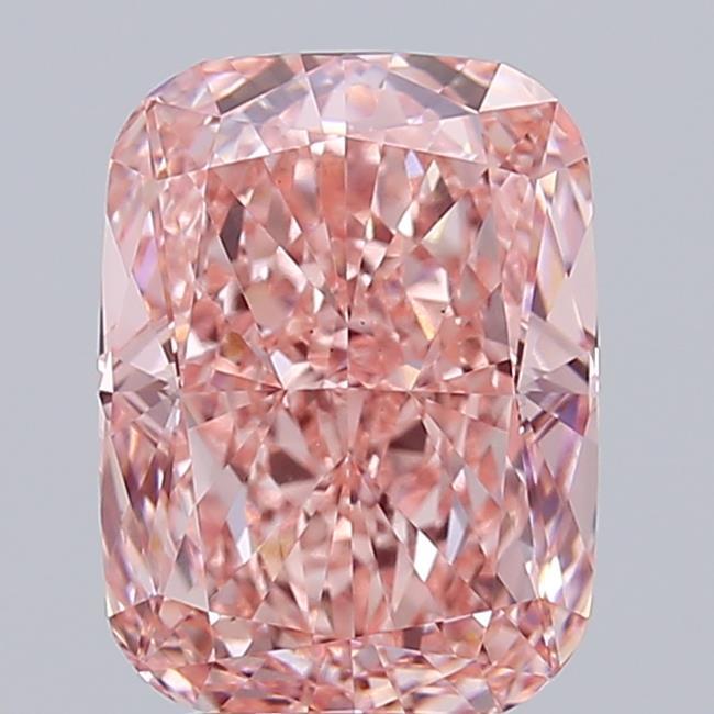4.00 Ct. Fancy Vivid Pink Cushion Lab Grown Diamond