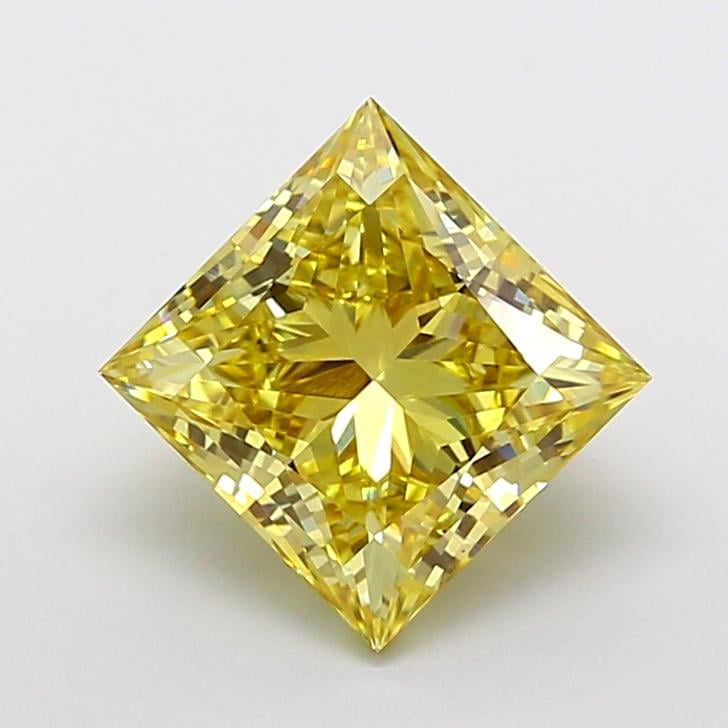 3.08 Ct. Fancy Intense  Yellow Princess Lab Grown Diamond