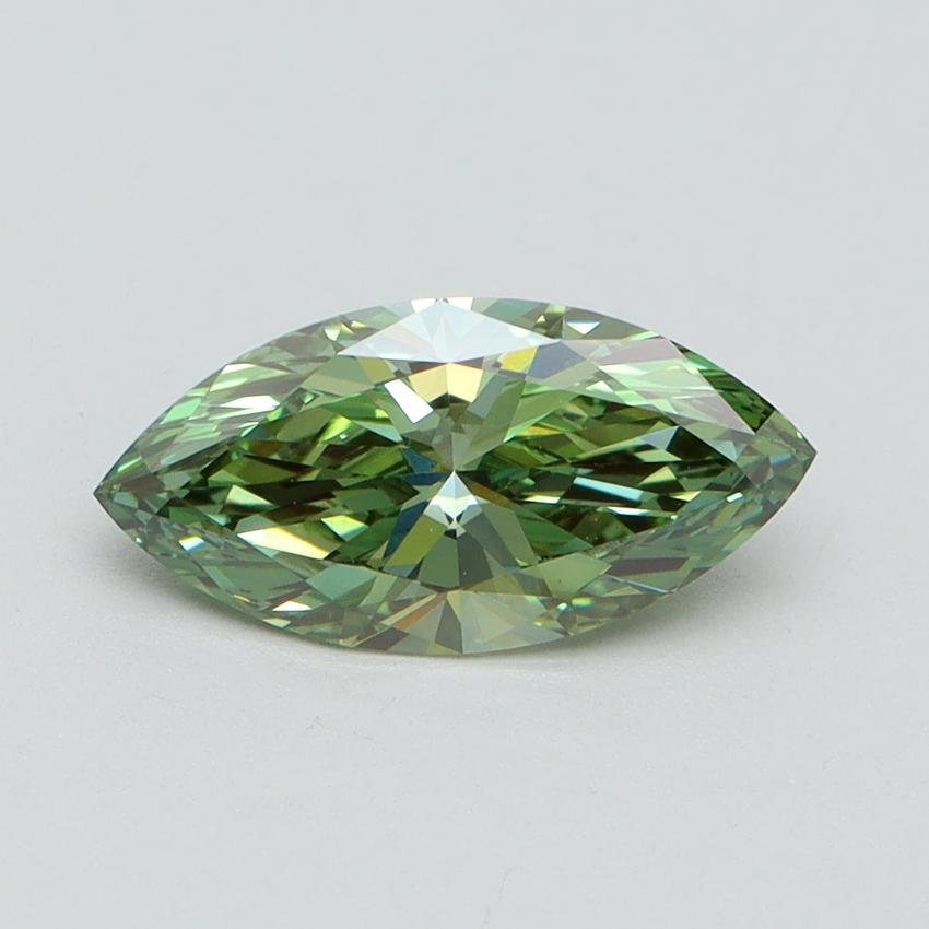 1.08 Ct. Fancy Vivid Green Marquise Lab Grown Diamond