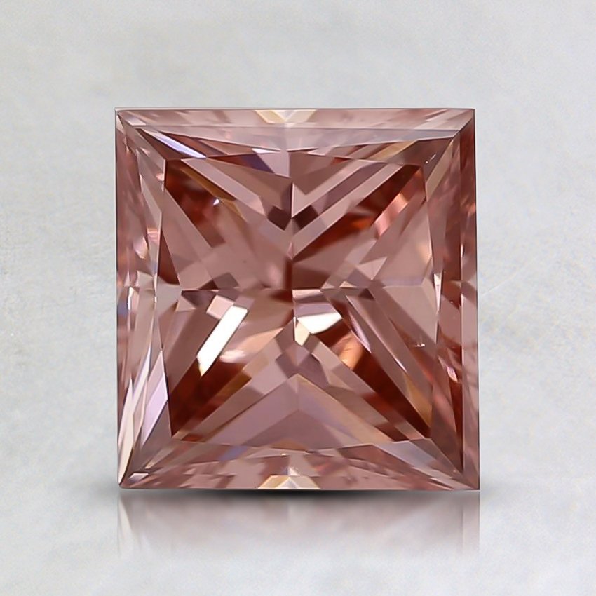 1.16 Ct. Fancy Deep Greyish Pink Princess Lab Grown Diamond