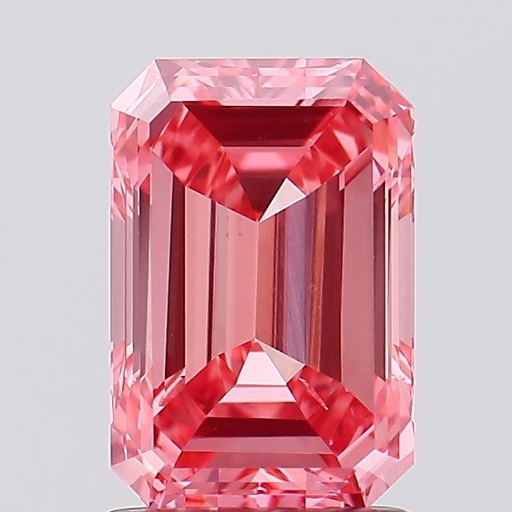 1.62 Ct. Fancy Vivid Pink Emerald Lab Grown Diamond