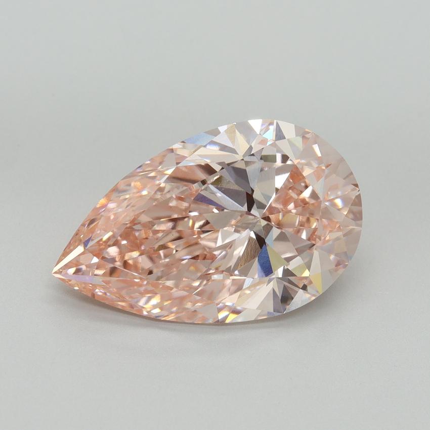 7.13 Ct. Fancy Intense Pink Pear Lab Grown Diamond