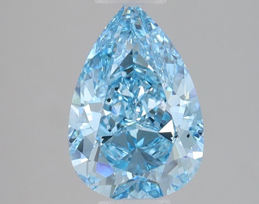 2.02 Ct. Fancy Vivid Blue Pear Lab Grown Diamond