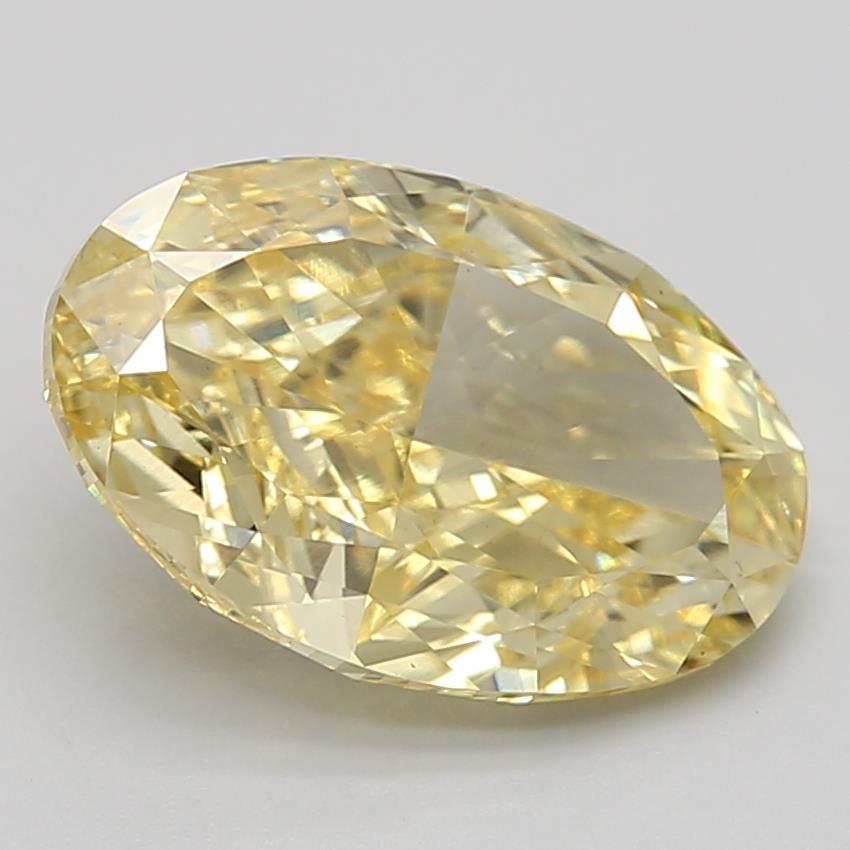 3.52 Ct. Fancy Vivid Yellow Oval Lab Grown Diamond