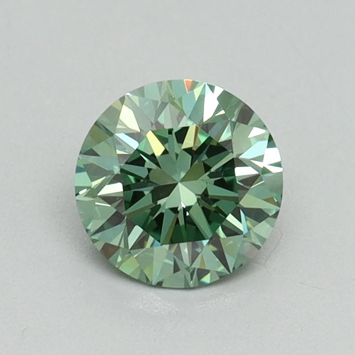 0.71 Ct. Fancy Vivid Green Round Lab Grown Diamond